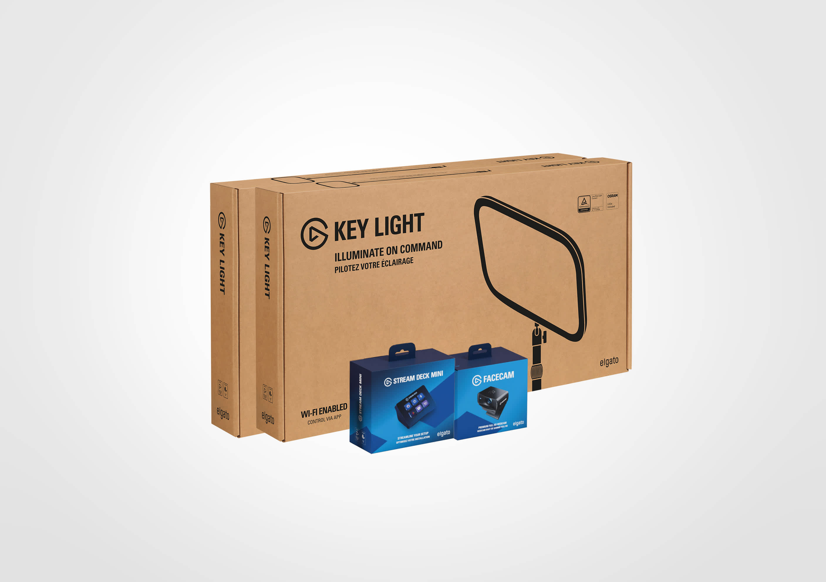 Key Light Duo Bundle - HD Control Mini | Elgato